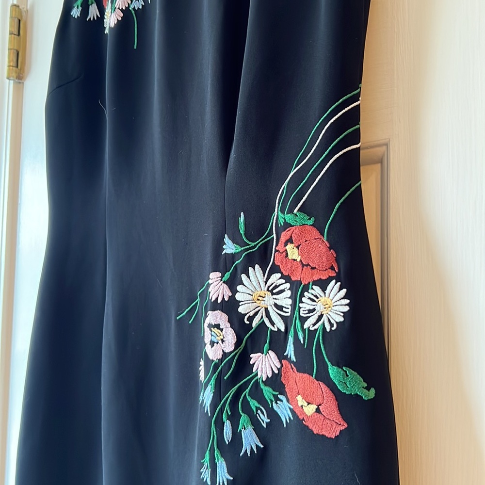 Vintage Maggy London Floral Accent Midi Dress - Picture 4 of 8